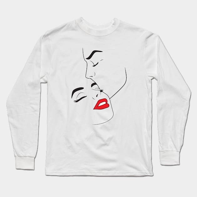 Lineart Lovers Long Sleeve T-Shirt by Woah_Jonny